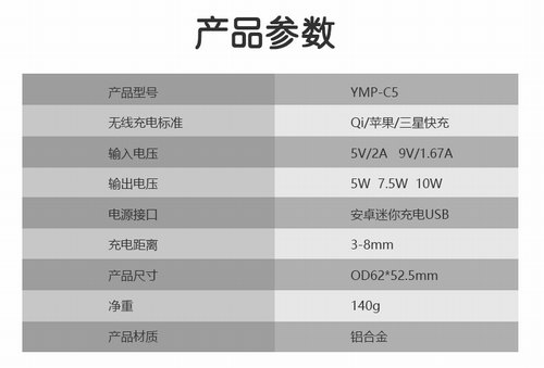 車載遠距離無線充電報價深圳YMP車載無線充電支架車c5